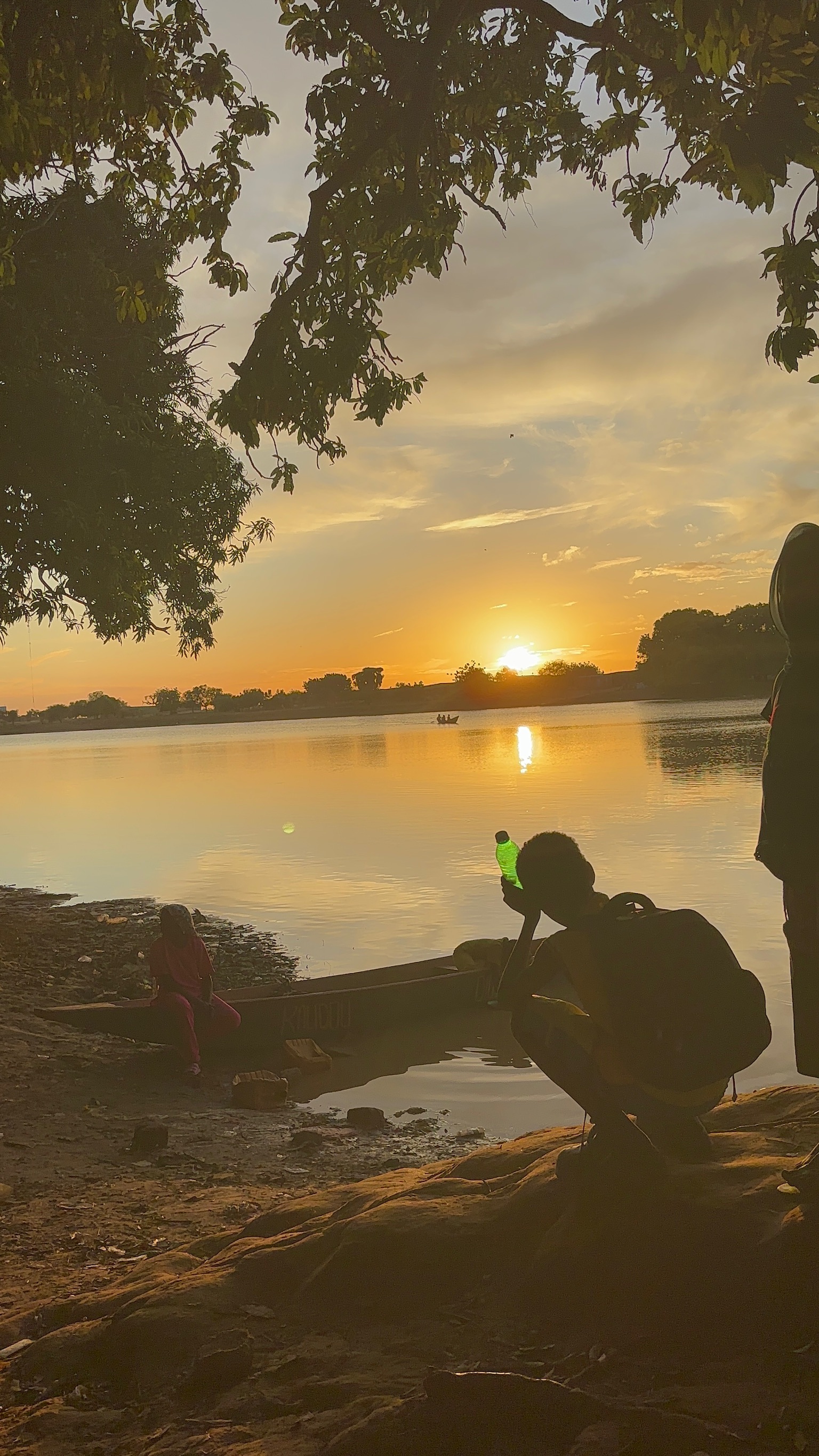 Le fleuve Sénégal au coucher du soleil